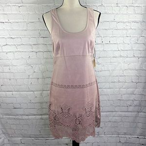 ⭐️Liberty Garden suede feel cut out lavender sleeveless dress nwt size medium